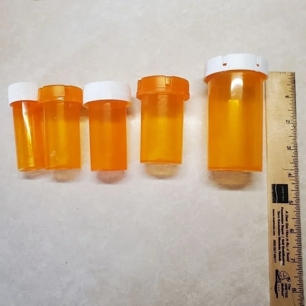 Empty Pill Bottles For Storage or Crafts Lot of 12 Assorted Size